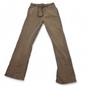 Love Connect Brown 100% Cotton Low Rise Jaw String Wide Leg Sweatpants Size S